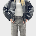 giubbotto simil pelle bomber